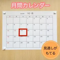 見通しのもてる月間スケジュールカレンダー