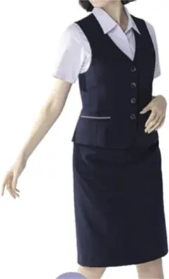 値下げ❗️【新品】Selery 事務服ベスト11号 【美品】スカート13号セット