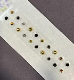 【灰紫】耳ツボジュエリー☆ユニセックス☆シルバー&ブラック系☆シンプル