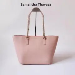 サマンサタバサ ピンク トートバッグ チェーン ハンドバッグ A4