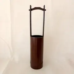 竹製 桶型 花瓶 フラワーベース 和風花器