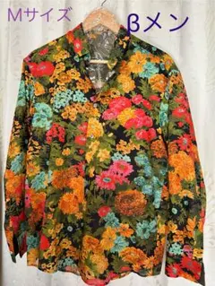 値下げ‼︎‼︎半額以下♪美品☆ボタニカルプリントシャツ☆βメンのサムネイル
