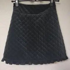 バブルス　キルティング フリル裾 ミニスカート