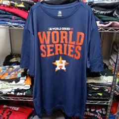 MLB野球2017ワールドシリーズ記念海外製2XL重ね着ロゴtシャツ直輸入メンズ