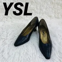 YSL イヴサンローラン パンプス ブラック 22.5cm ポインテッドトゥ