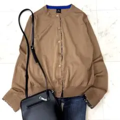 美品 Paul Smith ベーシックニットウィズフラッグフローラルカーディガン