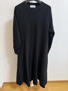 SLOBE ブラック ロングニットワンピース