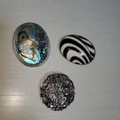 昭和レトロ  ブローチなど／3点セット