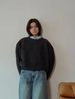 新品　NOKCHA - vintage like accent knitのサムネイル