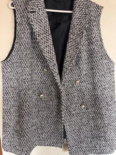 ツイード ダブルブレスト ベスト