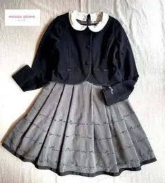 メゾピアノジュニア フォーマルスーツ 2点セット 160 卒服 卒業式 ロゴ