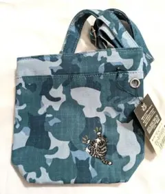 の*り様 ダヤン　猫カモ？ポケットポーチ　ブルー系　新品