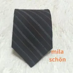 mila schön ネクタイ イタリア製 ウール100% ブラック 訳ありのサムネイル