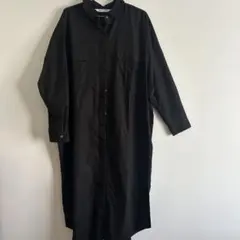 ZARA シャツワンピース ロングシャツ 黒 L