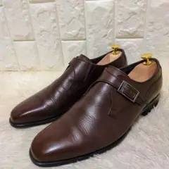 REGAL モンクストラップ ビジネスシューズ ブラウン レザー シングルモンク