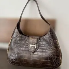 BALLY クロコダイル風　レザー ハンドバッグ