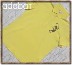 アダバット　刺繍入り半袖ポロシャツ　黄のサムネイル