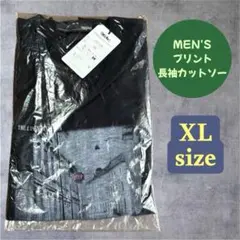 MENS 長袖カットソー MOSSIMO プリントシャツXLブラックのサムネイル