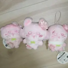 【新品・未使用】ちいかわ　ぬいぱれっと〜さくらいろ〜マスコット　3点セット