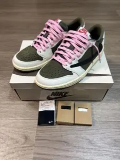 TravisScott AirJordan1 Low Reverse Olive