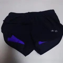 MIRRORS インナー付ショートパンツ 黒 サイズS　パープル