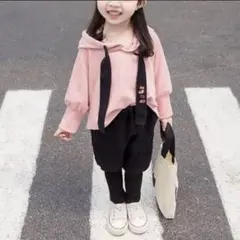 【新品】長袖 パーカー セットアップ ピンク　100㎝