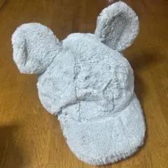 耳付きグレーキャップ