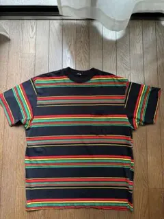 80s old stussy Pocket Tee ラスタ　黒タグ　初期
