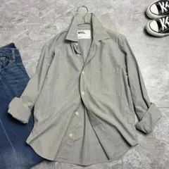 美品コンディション MHL ストライプ コットンシャツ S マーガレットハウエル