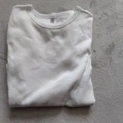 ユニクロ　ソフトリブクルーネックT/長袖 XL 　ホワイト