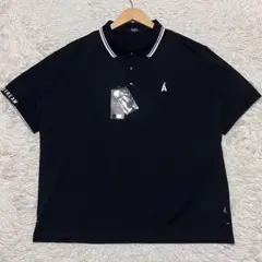 新品タグ付】アダバット ストリーム ポロシャツ L 黒 日本製 定価2万