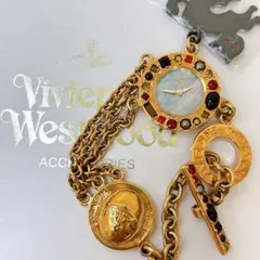 未使用級✨ヴィヴィアンウエストウッド　腕時計　オーブ　ねこ　チェーンブレス
