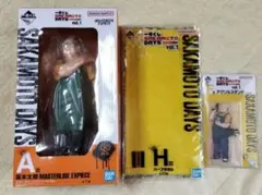 一番くじ サカモトデイズ A賞坂本太郎、F賞アクリルスタンド、H賞ハーフタオル