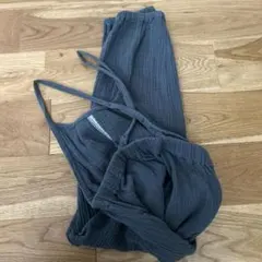 B:ming by BEANS ダークグレー オーバーオール 130