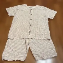 無印良品 パジャマ 140〜150 半袖 上下セット チェック キッズ