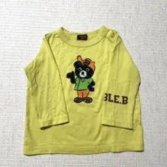 ミキハウス　DOUBLE.B 長袖　80 くま　イエロー