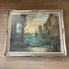 ヴィンテージ クロード・モネ ロンドン 国会議事堂 日没 油彩画 油絵