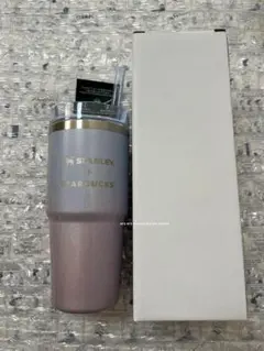 スタバ　ステンレスタンブラー　STANLEYグラデーションブルーピンク414ml