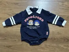 Peko&Poko ネイビー ロンパース 80