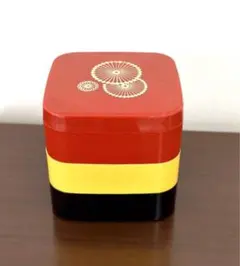 ワールド印　昭和レトロ　三段重箱　入れ子　3段小物入れ　キャンプ　レトロポップ