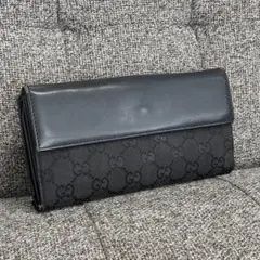 GUCCI グッチ 長財布 ジャッキー GGキャンバス レザー ブラック