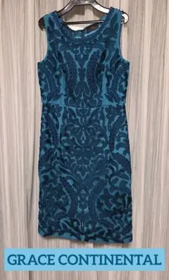 美品！ GRACE CONTINENTAL ノースリーブワンピース 総柄刺繍 - メルカリ