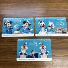 東京ディズニーシー 25周年 JAL 搭乗証明書 ステッカー　3枚セット