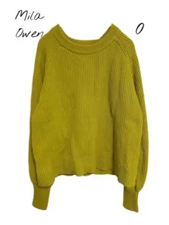 Mila Owen【美品】セーター ニット　リブ編み　トップス　イエロー　0