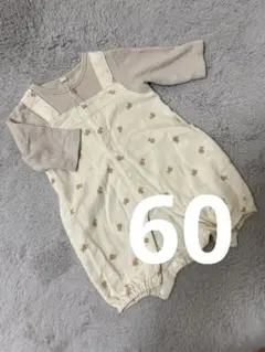 くま柄ロンパース 60