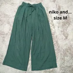 【美品】niko and... ニコアンド　ワイドパンツ　M　ゆったり　ロング