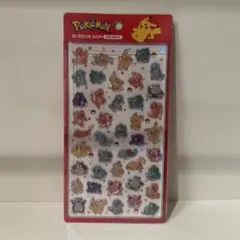 韓国限定 ポケモン　3Dクリスタルステッカー 赤　レッド　韓国公式　シール