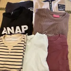 女の子トップス　まとめ売り　ANAP 無印　ユニクロ他　150〜160㎝　7点