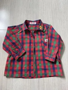 ミキハウスチェック柄長袖シャツ80cm