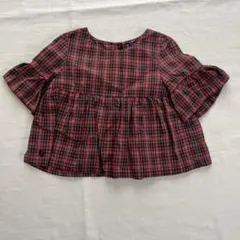 Polo Ralph Lauren 2T フリル袖チェックシャツ